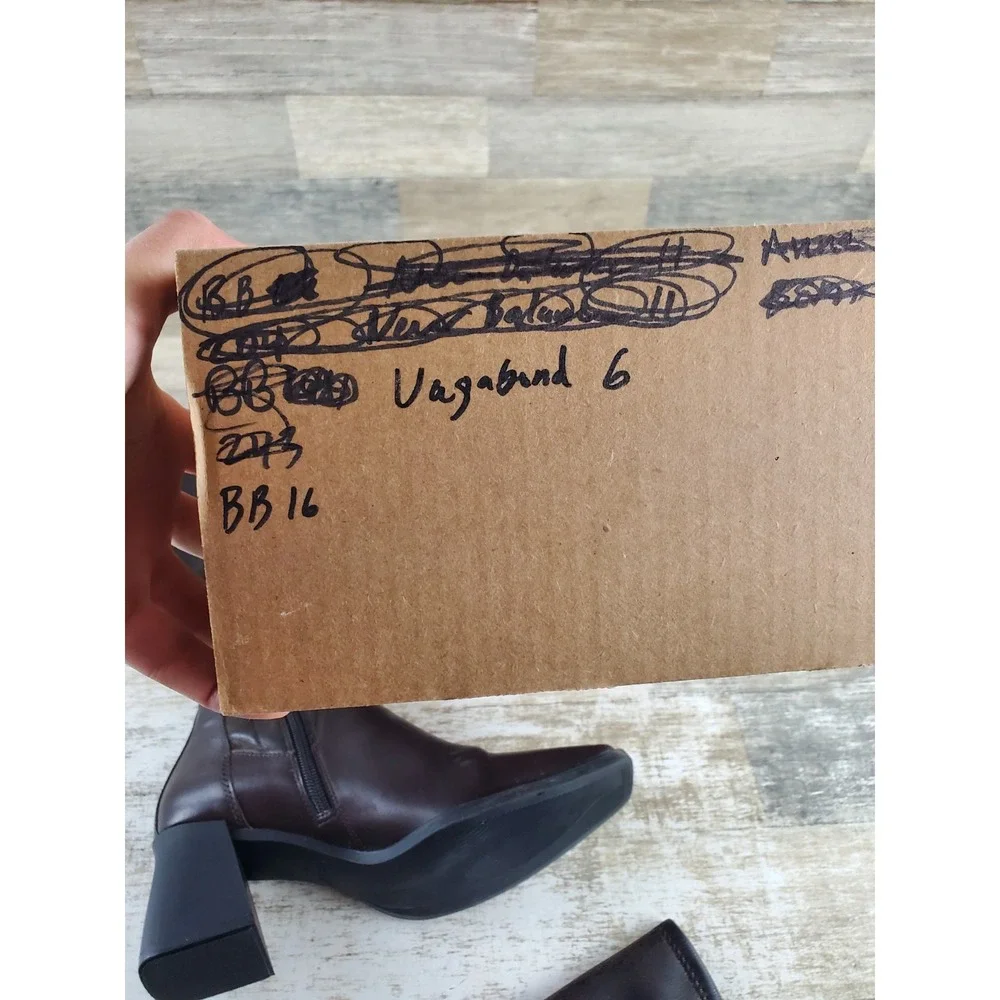 Vagabond HEDDA Tall Boots Womens Sz 6 Brown Leather Bootie